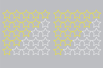Wall Mural - star rating stars, ratings and review icon, 5-star review, 4-star review, 3-star review, 2-star revi