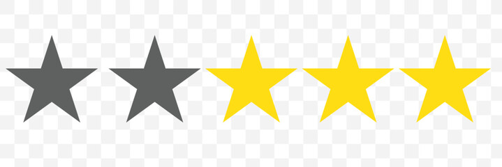 Canvas Print - 2-star review icon, 2-star ratings icon, vector