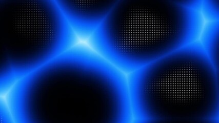 Wall Mural - Animated abstract technology dark background random dots and grid 4K. Loop dark halftone background