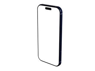High-quality image of a modern smartphone with a blank screen, perfect for app presentations or website designs.
