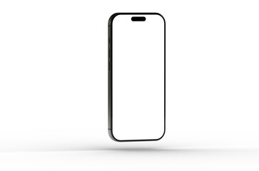 High-quality image of a modern smartphone with a blank screen, perfect for app presentations or website designs.