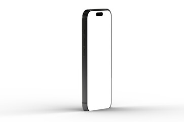 High-quality image of a modern smartphone with a blank screen, perfect for app presentations or website mockups.