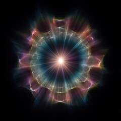 Wall Mural - ethereal light emanates pattern rays accessories.