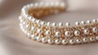 © Nanang - Close-up of a pearl and rhinestone headband (1)