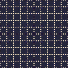 Wall Mural - Abstract Seamless Pattern with Elegant Grid made of Stars. Simple Repeated Texture with Small Diamond Stars. Monochrome Background in Retro Style