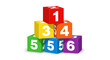 © Ilma - Colorful Stacked Numbered Blocks for Early Childhood Education.