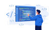 © QAISHAR - Creative Programmer Examining Code On Screen To Implement Innovative Solutions