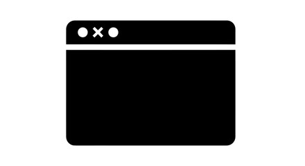 Black and White Illustration of a Computer Window with Controls.