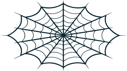 A detailed macro illustration of a spiderweb with dew drops, perfect for a spooky Halloween vector design