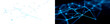 © NightTampa - Futuristic Glowing Blue Network with Nodes and Interconnected Lines Display on Transparent and Black Background, cutout, png