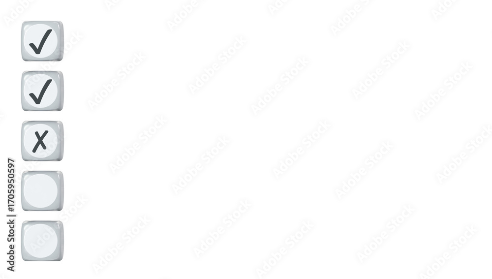 Check list symbols, isolated on a transparent background. Minimal style ...