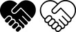 © mohammad - Heart shaped handshake symbol for unity and partnership