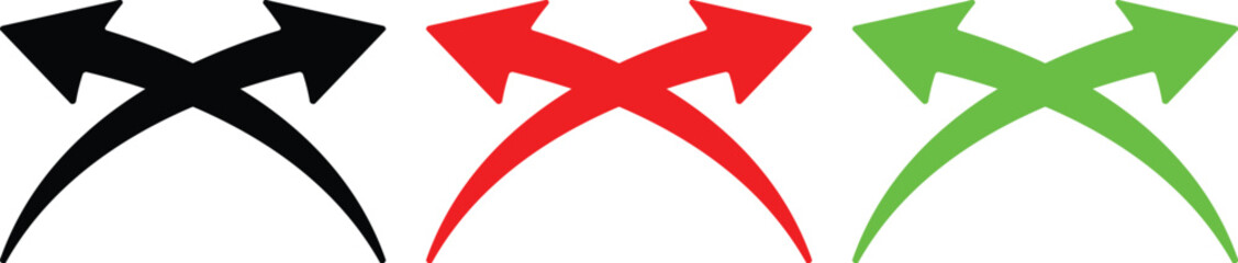 Wall Mural - curve arrow icon. arrow flat style icon on transparent background. arrow icon for your web site design, logo, app, UI. wavy curved Long arrow icon
