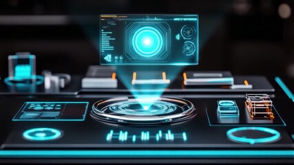 Futuristic Interface with Holographic Displays