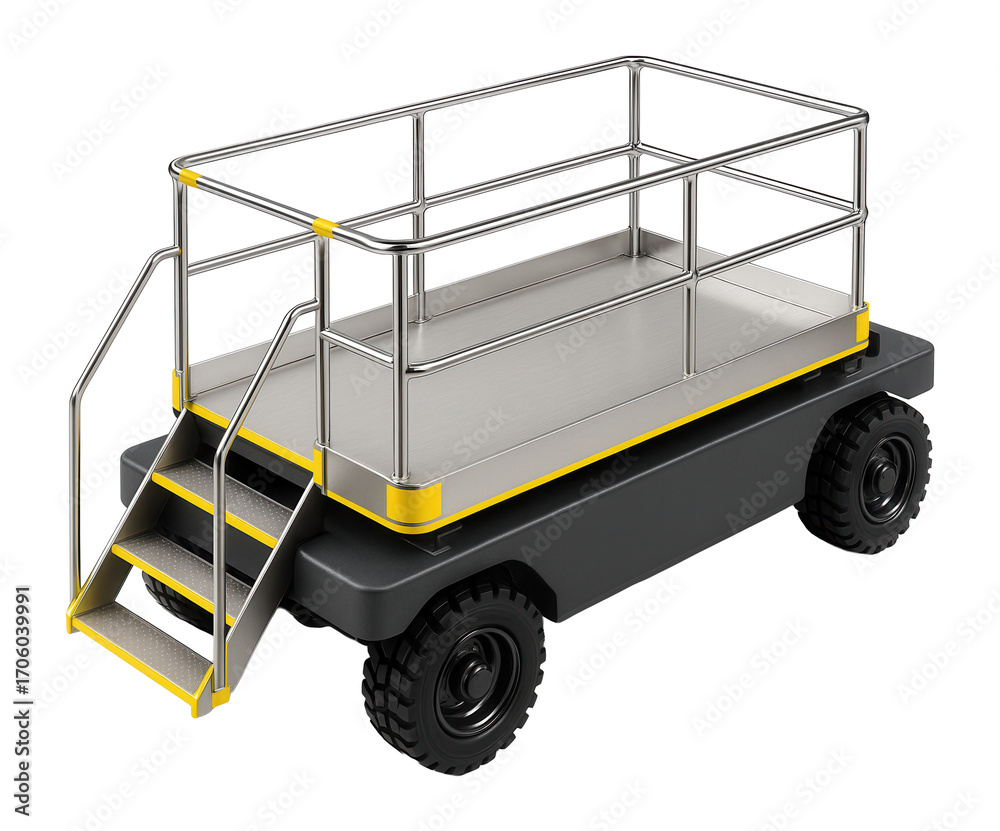 Observation Platform Railing Inspection railcar with elevated observation platform and safety ...