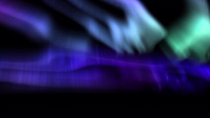 Wall Mural - Aurora Enchanted Northern Lights Animation Background Loop