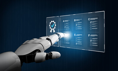 Wall Mural - ai verifies product certifications using intelligent compliance tools and virtual assistants to ensu
