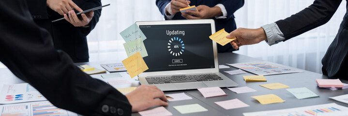 Software update on computer for brisk version of device software upgrade