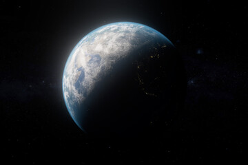 3D Earth View from Space
