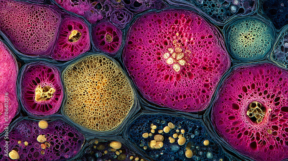 Ilustración de Stock High resolution histology slide of human thyroid ...