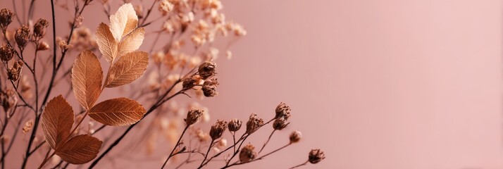 Bouquet of flowers with leaves and flowers