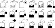 © Misho - set of Tea bag icons set. Teabag icon.