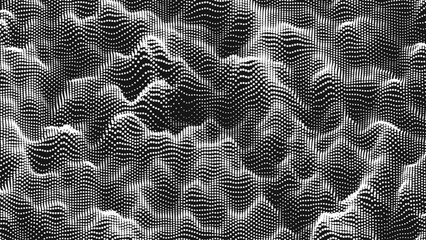 Wall Mural - point wave noise texture. abstract dot background. technological cyberspace background.