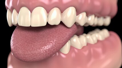 Human Mouth Open with Teeth.