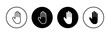© zeline studio - Hand icon symbol for apps and websites. hand sign and symbol. palm