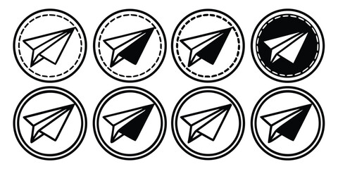 Paper airplanes in circular frames origami flight