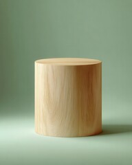 Wall Mural - Simple and Elegant Wooden Display Podium in Minimalist Style