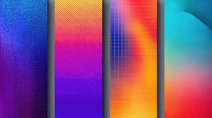 Wall Mural - Trendy Duotone Gradient Backgrounds Collection for Creative Projects