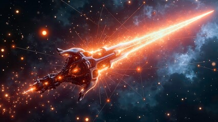 Wall Mural - Artistic images of spacecraft