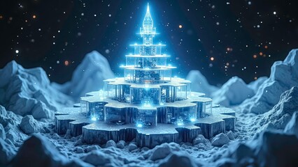 Wall Mural - Ice and Snow Technology Architecture Art Map