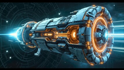 Wall Mural - Artistic images of spacecraft