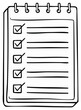 © Олег Гумінський - Hand-Drawn Spiral Notebook with Completed To-Do Checklist Illustration