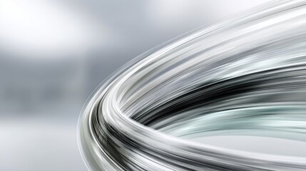 Abstract swirl of metallic ribbons