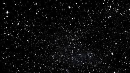 Black night sky, vast stars and nebulae
