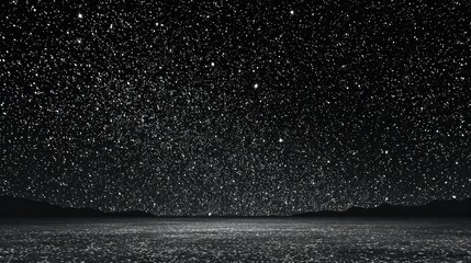 Black night sky, vast stars and nebulae