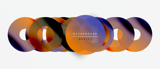 Wall Mural - abstract colorful shapes overlap, creating dynamic visual effect. modern design element for backgrou