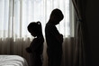 © kieferpix - little boy offended not talking ignoring sister after fight, jealous kid brother and sister, siblings bad relationships, two children family conflict