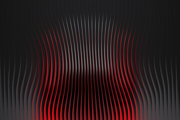 Abstract black and red background with vertical wavy lines creating a pattern