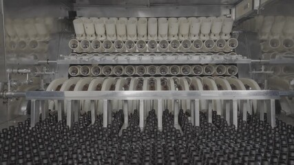 Wall Mural - Syrup bottles process of pharma factory slog