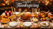 © gundala - Lavish Thanksgiving Feast Display with Roasted Turkey and Festive Autumnal Decor