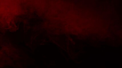 Wall Mural - Slow moving dark red clouds or smoke swirl to create a moody and atmospheric texture, abstract background for horror or dramatic projects