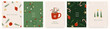 © bokmok - Merry Christmas and Happy New Year poster banner set with festive decorations, postcard layout, winter elements, and elegant holiday design for social media, greetings, and promotion.