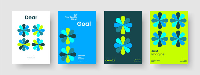 Canvas Print - geometric book cover design. isolated background template. modern flyer layout. business presentatio