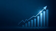 © Yuwarin - graph with an arrow pointing upwards  indicating growth or prosperity