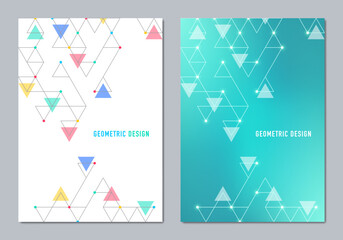 Wall Mural - abstract covers and brochures with geometric backgrounds of polygon shape patterns