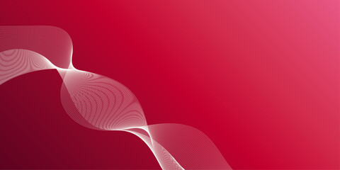 Thin line modern futuristic concept wave with gradient background | Abstract background design with thin blending stroke with red color